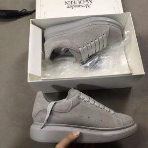 Alexander McQueen Oversized Sneaker — Grey Suede for sale