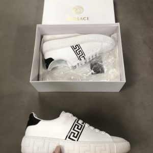Versace La Greca Low-Top — White/Black for sale