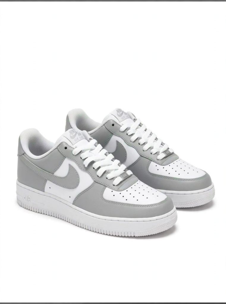 Nike Air Force 1 '07 "White/Light Smoke Grey" for sale — standing shot