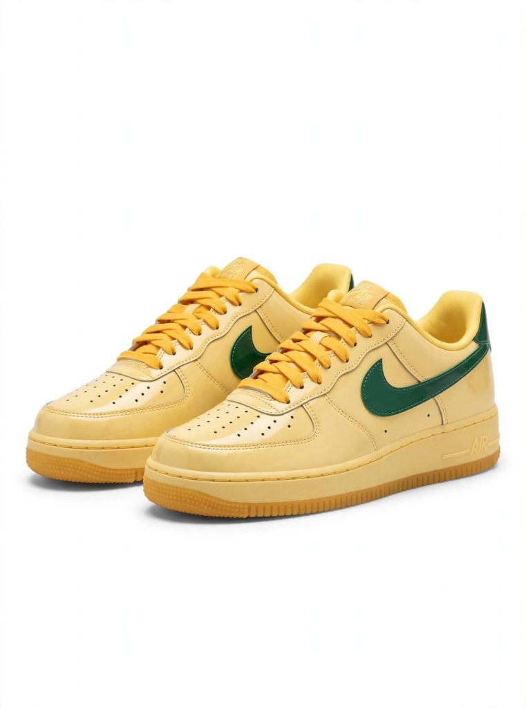 Nike Air Force 1 Low "West Indies" Yellow Patent for sale — standing shot