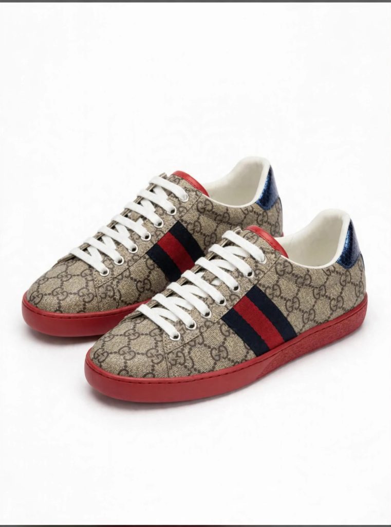 Gucci Ace GG Supreme with Web for sale — standing shot