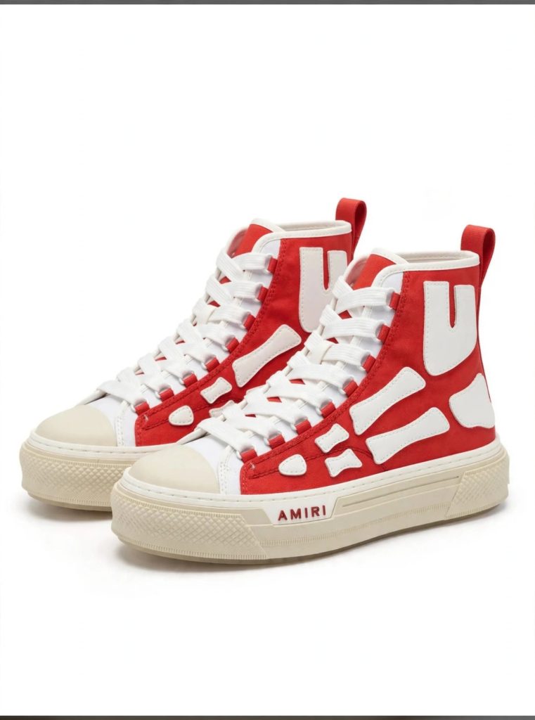 AMIRI Skel Top Hi — Red for sale — standing shot