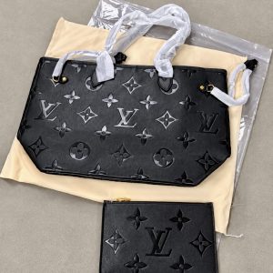 Louis Vuitton Neverfull MM Empreinte Black — product shot