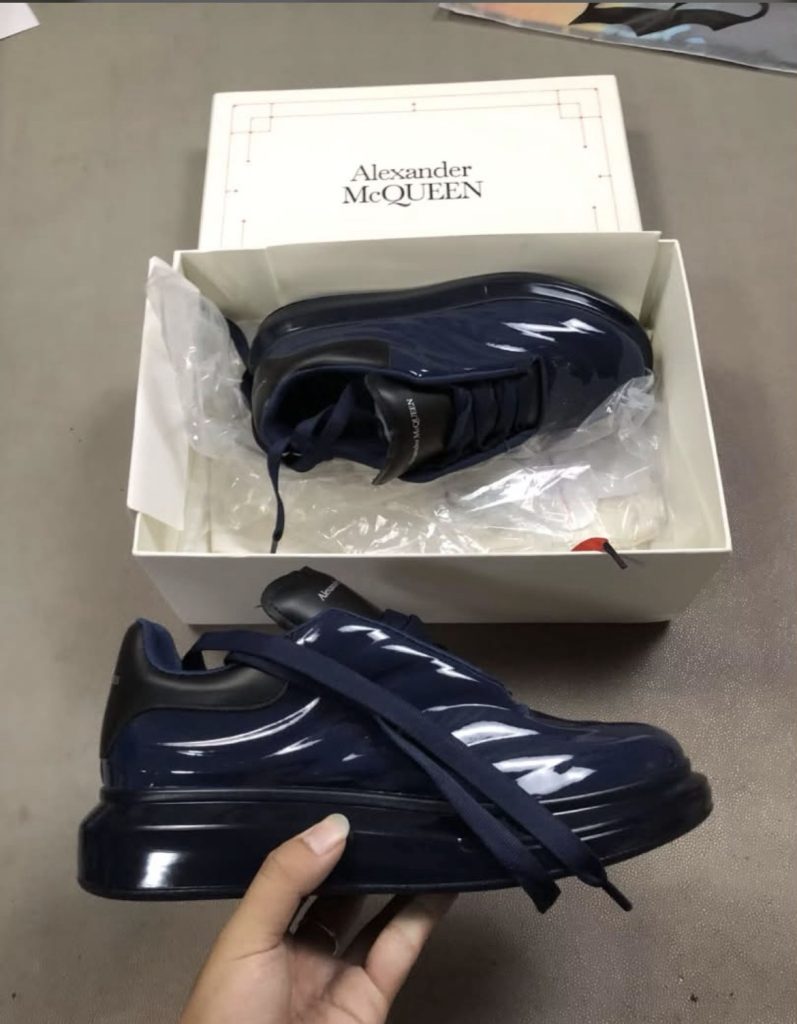 Alexander McQueen Oversized Sneaker "Navy Patent"