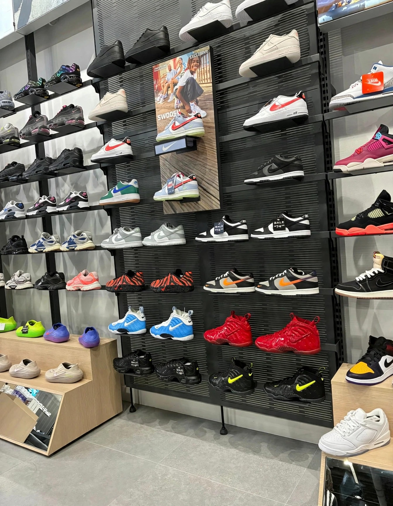 MILLZ physical store — sneaker wall